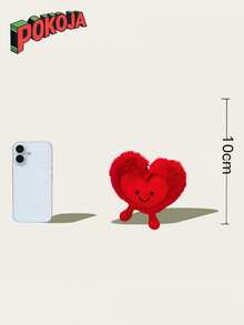 POKOJA LAND 1个装 3.9英寸-Beatty Love 毛绒娃娃吊坠，可爱红色爱心填充娃娃，适合作为情人节/圣诞节及其他节日礼物送给妻子、女朋友、男朋友、爱人 - 彩色 - 查看 2