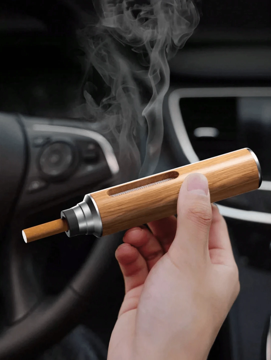 Gạt tàn thuốc lá di động trên ô tô | Thiết kế chống rò rỉ và chống tro mini | 3 kích cỡ | Đa năng cho văn phòng/nội thất ô tô | Hộp đựng đồ đa năng