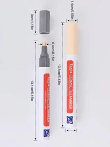 1-8 Bút đánh dấu vữa và chất bịt kín khe hở gạch, bút đánh dấu sơn chống thấm để phục hồi gạch cũ, hoàn hảo cho vòi sen phòng tắm, ốp tường bếp, sàn và tường - trắng - Xem 4