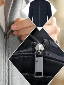 2pcs Detachable Zipper, Replacement Zipper For Jeans & Backpack, Sewing Tool - Multicolor - View 4