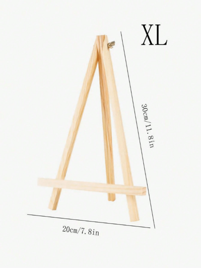 1个木制艺术品展示架，迷你画架，多功能绘画展示柜，三角形手机和电视支架