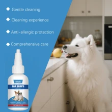 1Pc 60ml Pet Ear Drops - Suitable For Cats And Dogs, Daily Care For Pet Ear Cleaning And Odor Removal