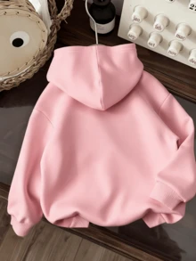 Sudaderas casuales femeninas con capucha y estampado en patrón Y2K para todas las estaciones - WA37 rosa - Ver 2