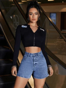 带口袋的女士短裤 - 2024 - 查看 2