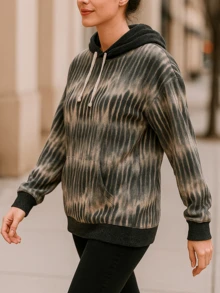 Sudadera Tie-Dye  con Capucha Vintage - Gris Oxford - Ver 2