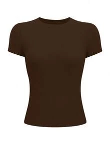 Women T-Shirts - Marron - 查看 3