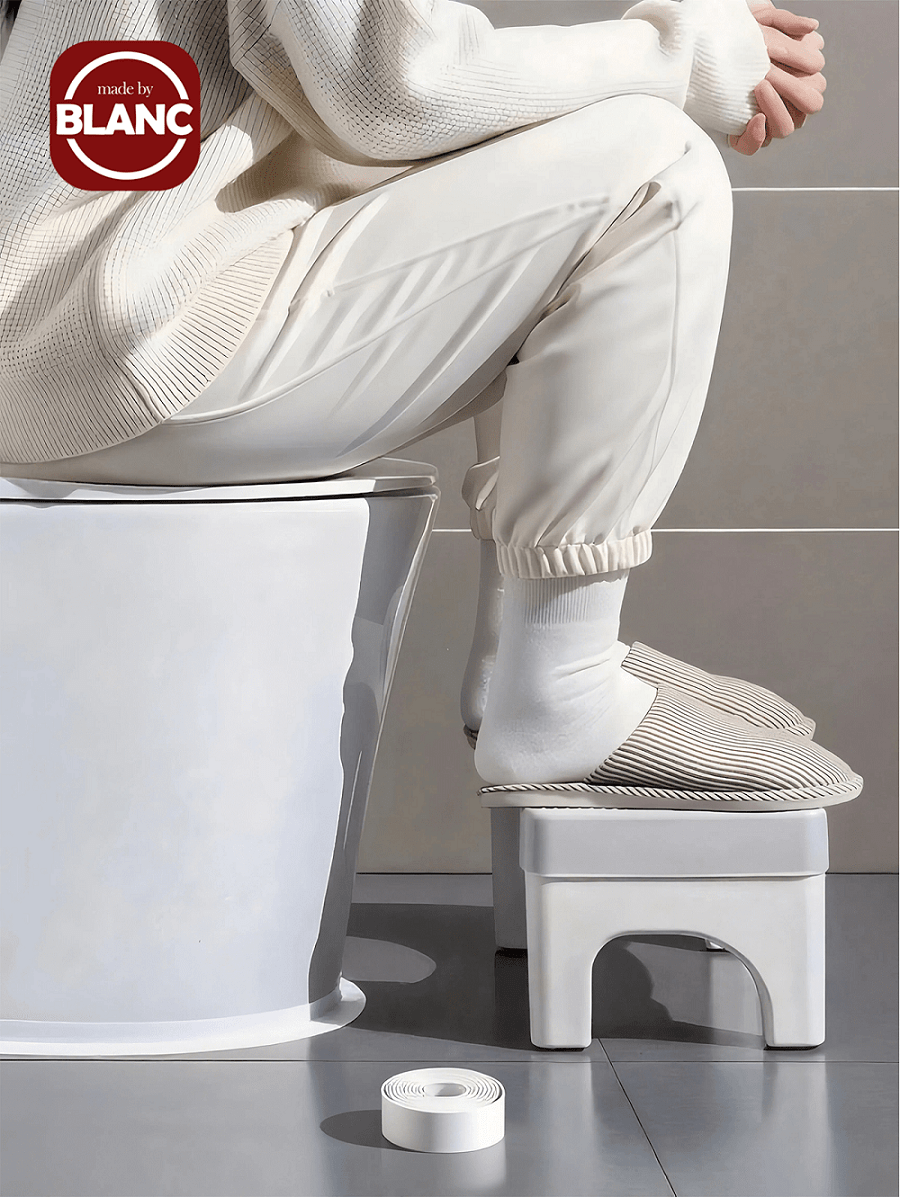 1 件符合人体工程学的蹲便器凳，防滑浴室脚凳，紧凑设计节省空间，聚丙烯材质易于清洁，白色家庭保健产品，浴室配件，用于女性蹲便辅助，收纳整理器，旅行必需品，返校礼物