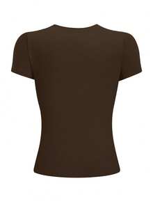 Women T-Shirts - Marron - 查看 2