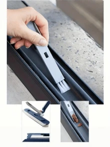 All-In-One Window Cleaning Tool: Adjustable Multi-Functional Squeegee With Crevice Brush & High Reach Scraper For Home, Outdoor, Car, Shower Glass & Gas Stations - Multicolor - View 6