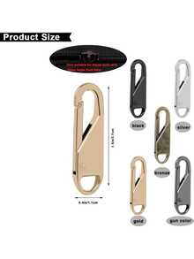5/10pcs Zipper Heads, Universal Zipper Replacement Heads For Down Jackets, Backpacks, Handbags, Coats, Multiple Colors Available - Universal Zipper Replacement Head - View 6