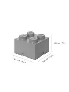 LEGO Other® 4-Stud Storage Brick Medium Stone Gray 5.6L Kids Ages 6 Years+ 5711938015565 - Multicolor - View 3