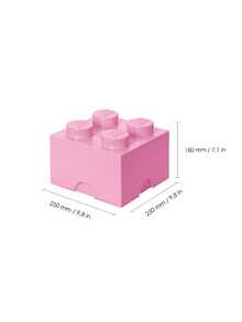LEGO Other® 4-Stud Storage Brick Pink 5.6L Kids Ages 6 Years+ 5706773400386 - Multicolor - View 3