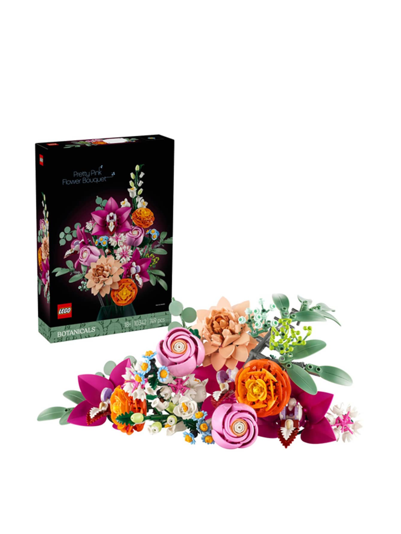 LEGO Botanicals Collection Pretty Pink Flower Bouquet Age 18 Years+ 10342 - Multicolor - View 1