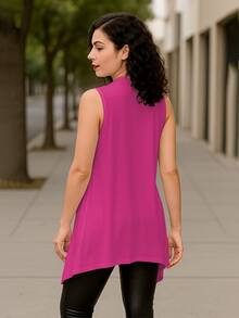 Chaleco Largo Ligero-Temporada - Fucsia - Ver 3