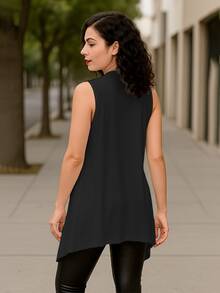 Chaleco Largo Ligero-Temporada - NEGRO - Ver 3
