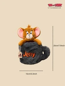 TOM & JERRY X Joivida 孩子们喜爱的杰瑞老鼠高级咖啡杯造型毛绒玩具——柔软耐用，毛茸茸的可爱造型，适合挂在孩子的书包、书桌上或作为游戏道具。 - Jerry - 查看 3