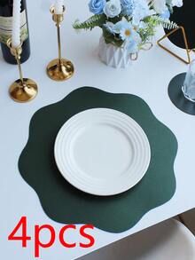 4 miếng lót ly giả da Rotundity kiểu Bắc Âu, miếng lót đĩa, phụ kiện nhà bếp, miếng lót bàn ăn, chịu nhiệt, chống bỏng, miếng lót bàn ăn kiểu Tây, chống trượt, bền, chịu nhiệt, có thể giặt, chống thấm nước, có thể dùng để trang trí ngày lễ, trang trí tiệc tùng, trang trí bảo vệ mặt bàn, có thể giặt và dễ vệ sinh, đồ dùng trên bàn, thích hợp cho bữa tối dưới ánh nến, tụ họp hàng ngày, tiệc sự kiện - Tấm lót đĩa da hình tròn đặc biệt - Xem 13