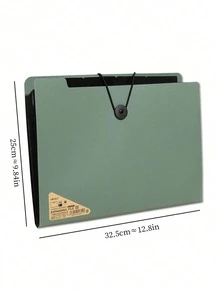 One Multi-Compartment Office Folder Bag, Accordion-Style File Organizer With Handle, Multi-Layer Fold - Multicolor - View 3