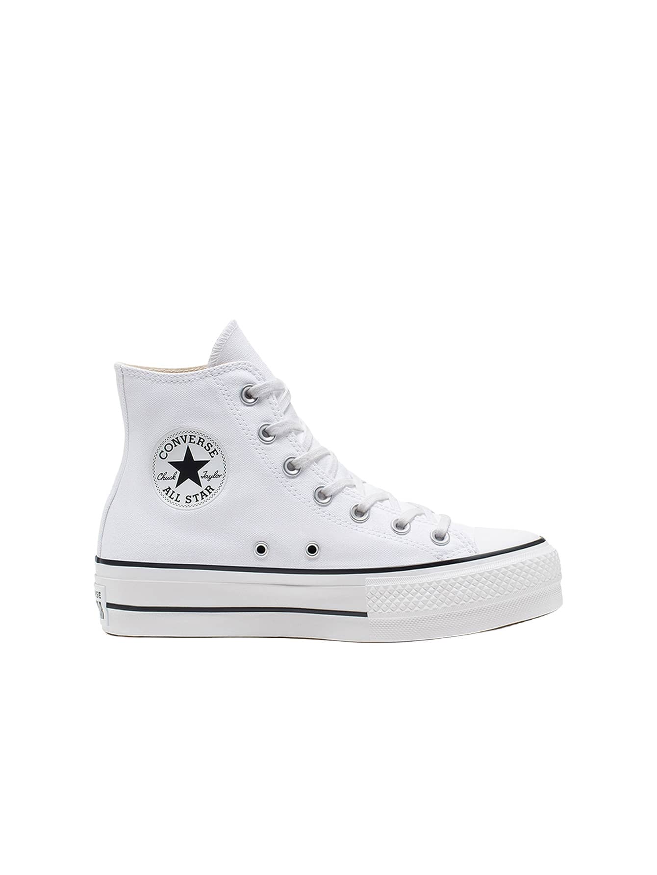 Converse Chuck Taylor All Star Lift Shoes White 560846C - White/Black/White - View 1
