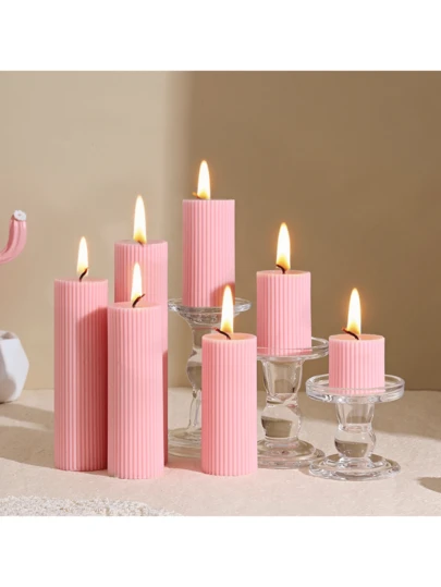 1 Nến thơm hình trụ cổ điển Pháp sang trọng - Hương liệu không khói dùng trang trí nhà cửa, đám cưới, trang trí tiệc cưới, tiệc tùng và không khí lãng mạn | Đạo cụ chụp ảnh, ý tưởng quà tặng, nến đậu nành cao cấp