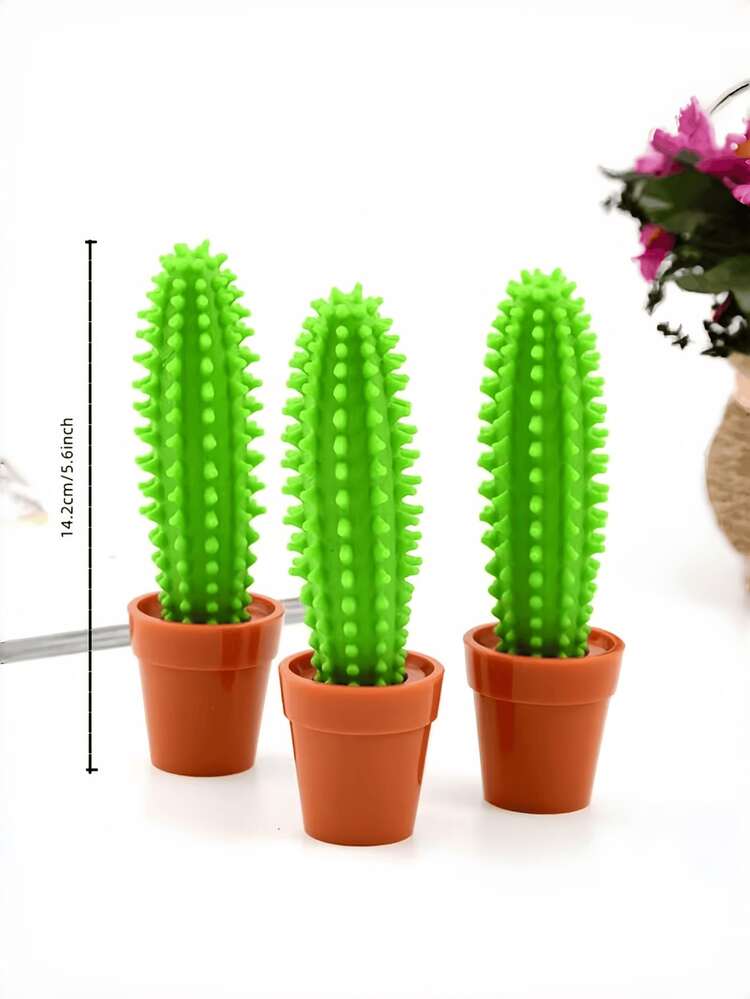 MINKOJA Kaktusformad kulspetspenna söt brevpapper nyhet skrivpenna slät bläck infällbar kawaii skrivbordstillbehör skolmaterial kontorsmaterial tillbaka till skolan nödvändigheter present till tonåringar flickor pojkar växttema bärbart skrivverktyg daglig användning klassrum hem bedårande rolig funktionell snygg lätt - Grön - Visa 3