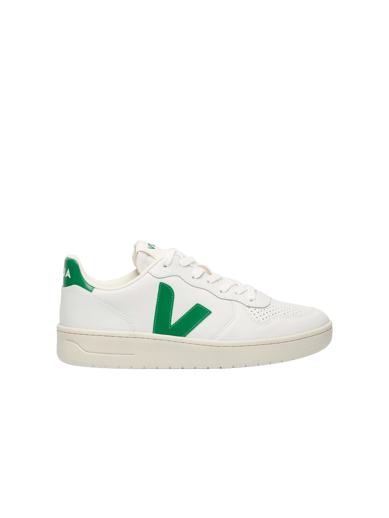 Veja V-10 Leather Sneaker White VI0220849 - WHITE EMERAUDE - View 1