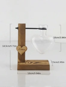 1 Bình thủy tinh trồng cây thủy canh, khung gỗ hình trái tim đựng hoa khô, bình trồng cây để bàn hiện đại cho cây mọng nước, trang trí bàn ăn mùa thu kiểu nông trại, trang trí nhà cửa và phòng ngủ cho nữ, quà tặng sinh nhật, Giáng sinh, tốt nghiệp. - Nhiều phong cách - Xem 2