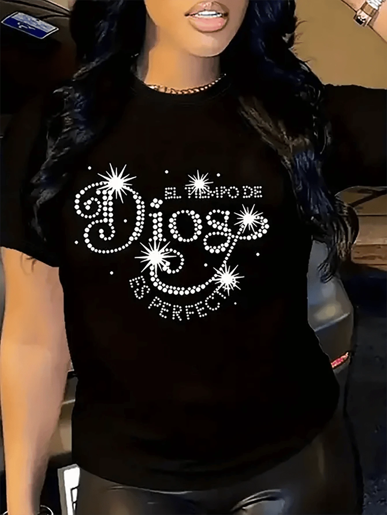 camisetas blusas para dama casuales elegantes premium playeras disfracessudaderas para mujer camisetas de mujer liso playera disfraces de mujer niñadisfraz disfraces de mujer blusas elegantes dama she in rosie elegant pijamasmujeres pijama mujer pijamas para parejas blusas para mujer - Negro - Ver 1