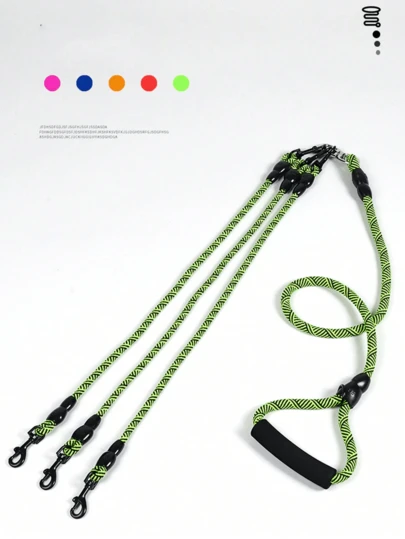 2-In-1 Dog Leash Triple Connected For Medium Large Dog's Golden Retriever, Corgi