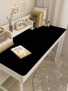 1件装黑色皮革桌垫，儿童学习电脑桌垫，防污易清洁，防滑防油 - 彩色 - 查看 3