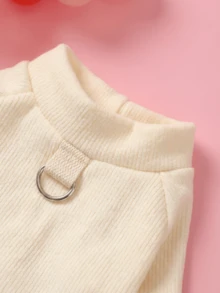 PETSIN 1件宠物服装，猫狗通用款，刺绣字母，“你是我的情人节”套头衫，春秋季舒适运动服 - 白色 - 查看 6