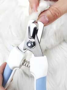 Professional Pet Nail Clippers For Small Dogs Cats Guard Trimmer With Quick Sharp Stainless Steel Blade Non Slip Grip Ergonomic Handle Painless Pet Grooming Kit - Blue - View 3