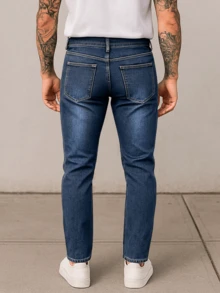 Jeans para hombre: estilo, comodidad y resistencia, Jeans de mezclilla para hombre - DARK BLUE 72 - Ver 3