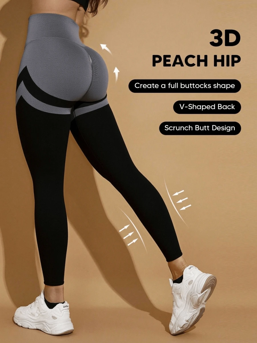 Women Leggings - Black grey - View 1