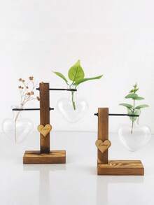 1 Bình thủy tinh trồng cây thủy canh, khung gỗ hình trái tim đựng hoa khô, bình trồng cây để bàn hiện đại cho cây mọng nước, trang trí bàn ăn mùa thu kiểu nông trại, trang trí nhà cửa và phòng ngủ cho nữ, quà tặng sinh nhật, Giáng sinh, tốt nghiệp. - Nhiều phong cách - Xem 8