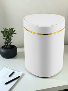 迷你垃圾桶，带盖小垃圾桶，桌面垃圾桶，塑料桌面垃圾桶，翻盖设计，防止异味泄漏，用于存放桌面上的果皮和碎纸，保持桌面整洁，适用于浴室、家庭桌面装饰、咖啡桌、办公室、客厅，带翻盖的迷你塑料垃圾桶，适合在家用桌面上使用。 - 彩色 - 查看 6