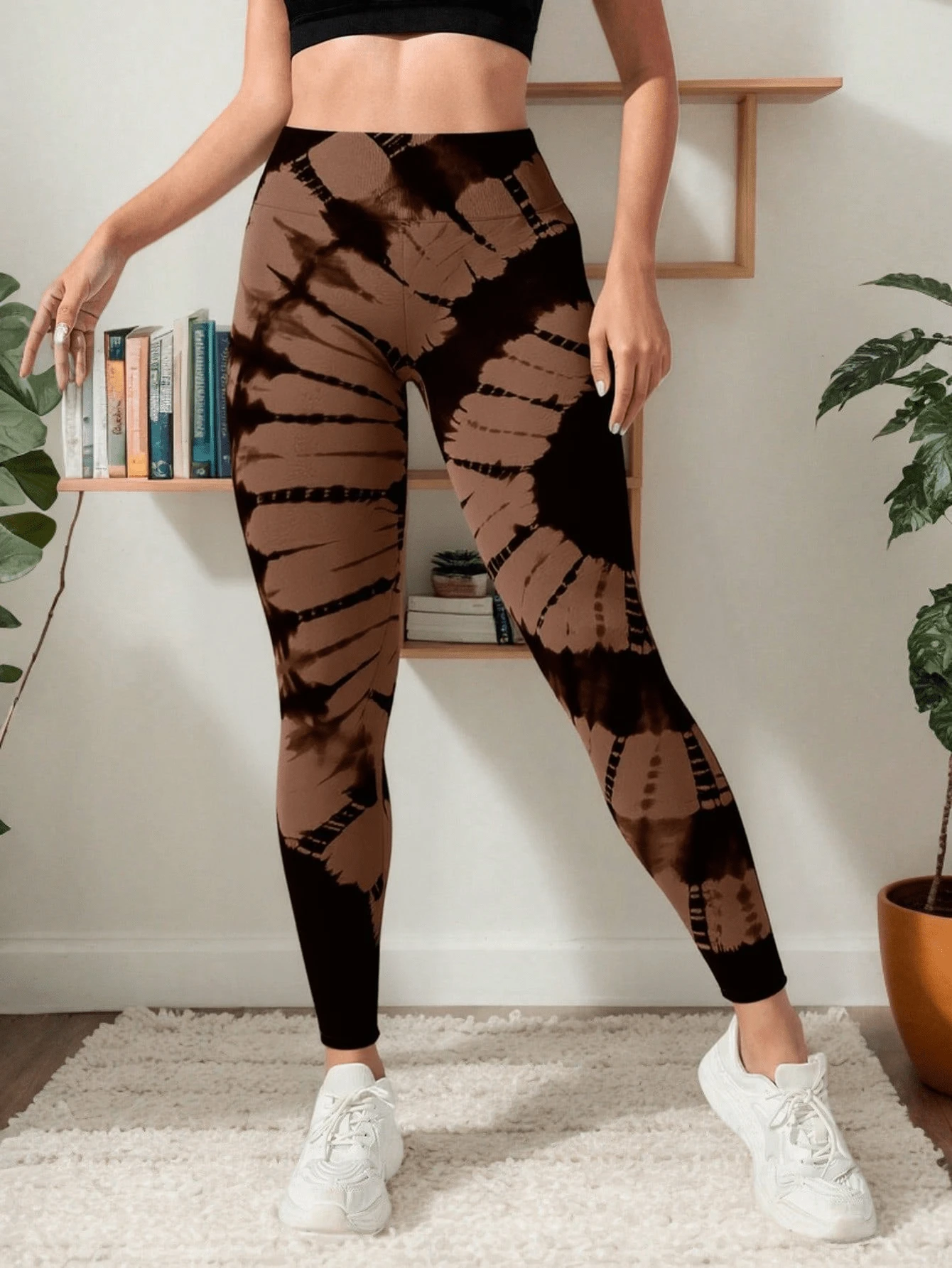 Women Leggings - Brown - View 1
