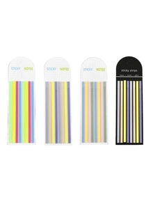 4/12PCS, Extra Long Index Sticker, Student Reading Label Sticker, Office Instruction Sticker, Book Annotation Label, Transparent Waterproof And Convenient Sticker, Colored Adhesive Label Sticker - Multicolor - View 7