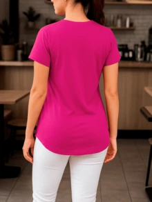 Women Blouses - Hot Pink - View 2