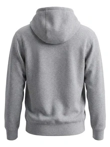Nike Club Men's Full Zip Hoodie Grey - Dk Grey Heather/Lt Smoke Grey/White - View 2