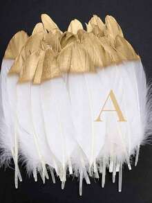 10Pcs 6-8inch Artificial Golded Silver Goose Feather DIY Women's Feather Headwear Clothing Accessories Handwork Party Home Decor - Multicolor - View 24