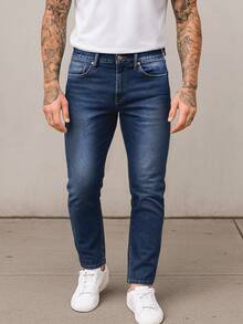 Jeans para hombre: estilo, comodidad y resistencia, Jeans de mezclilla para hombre - DARK BLUE 72 - Ver 7
