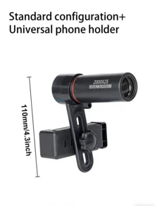 Teckwe This Mini Portable Monocular Binocular Is Lightweight, Portable, Waterproof, And Features Clear Optical Lenses, Making It Ideal For Camping, Birdwatching, Outdoor Adventures, And Travel. It Has A Non-Slip Grip For A Comfortable Feel And Is Durable - black - View 3