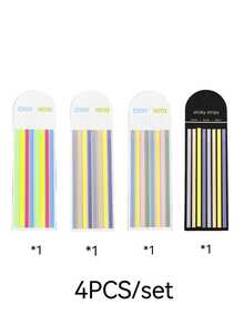4/12PCS, Extra Long Index Sticker, Student Reading Label Sticker, Office Instruction Sticker, Book Annotation Label, Transparent Waterproof And Convenient Sticker, Colored Adhesive Label Sticker - Multicolor - View 8