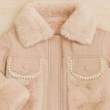 Tween Girls Extended Size Jackets - Baby Pink - View 3