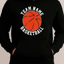 Sudadera para Hombre con Estampado BASKETBALL FONT NUMBER  STREET DUNK | Ideal para Invierno y Fiestas - Rosa - Ver 3