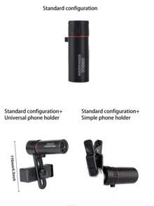 Teckwe This Mini Portable Monocular Binocular Is Lightweight, Portable, Waterproof, And Features Clear Optical Lenses, Making It Ideal For Camping, Birdwatching, Outdoor Adventures, And Travel. It Has A Non-Slip Grip For A Comfortable Feel And Is Durable - black - View 6