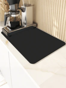 Kitchen * Restaurant * Water Absorbent Anti Slip Mat, Kitchen Sink And Dish Drain Mat, Soft Diatomaceous Earth Plate Drying Mat, Kitchen Counter Anti Slip Drainage Mat, High-Quality Coffee Machine Mat, Easy To Clean, Food Contact Safety, Durable - Multicolor - View 1