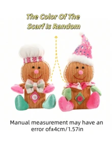 1PC New Christmas Gingerbread Man With Hood, Party Ornament, Gift Figurine, Decoration - Multicolor - View 2