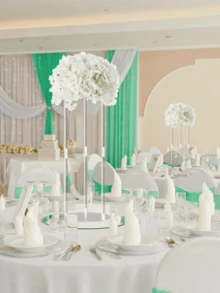 Tall Acrylic Vase Wedding Centerpieces Clear Elegant Centerpiece Stand With Artificial Hydrangea Flowers For Wedding Party Table Home Decorations - Transparent - View 5